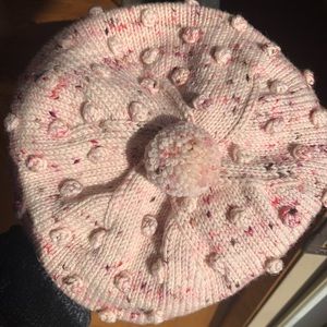 Misha & puff dusty rose confetti adult beret